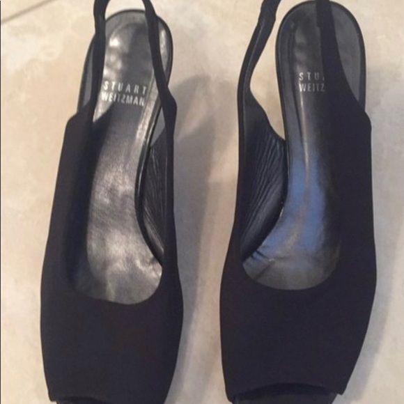 Stuart Weitzman 8.5 Narrow black Sling-backs - Picture 4 of 6